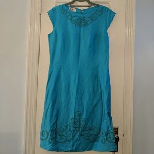 Vintage turquoise shift dress